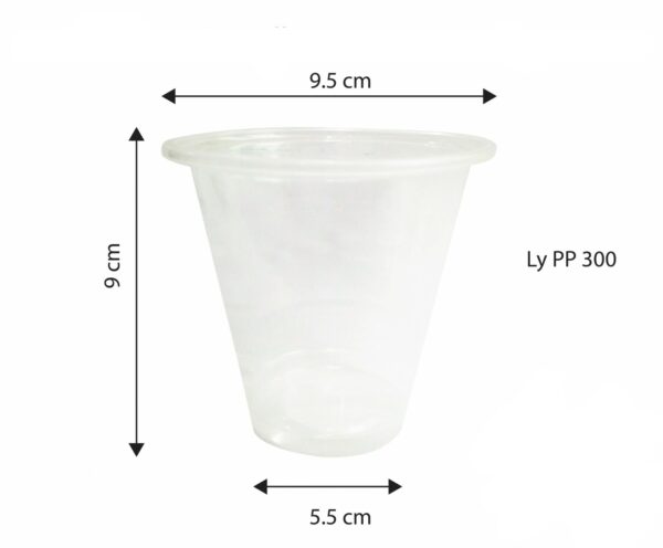 ly nhựa PP 300ml 95mm