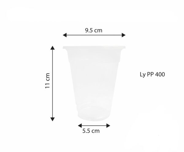 Ly nhựa PP 400ml 95mm