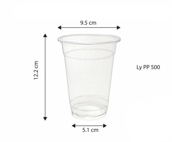 Ly nhựa PP 500ml 95mm