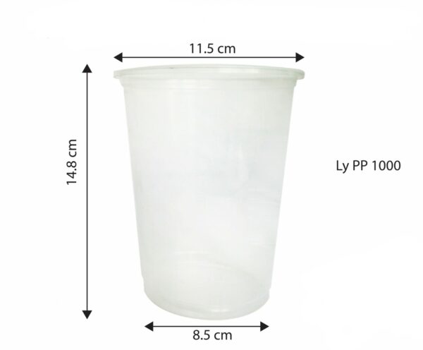 Ly nhựa PP 1000ml 117mm