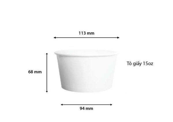 tô giấy 15OZ  113mm