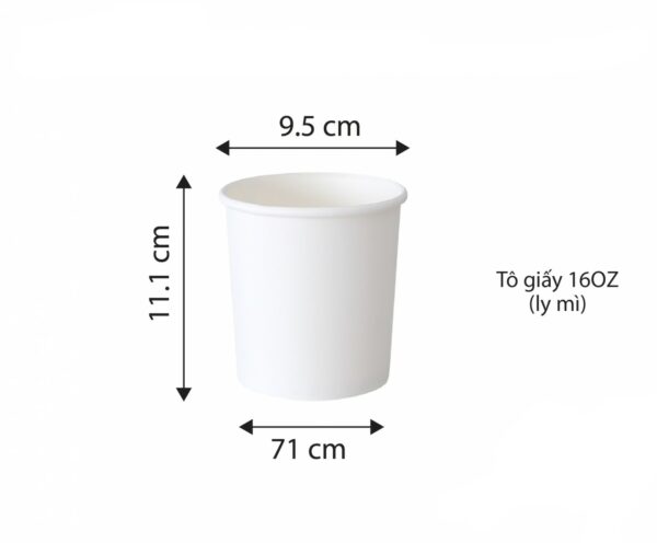 tô giấy 16OZ (ly mì) 95mm