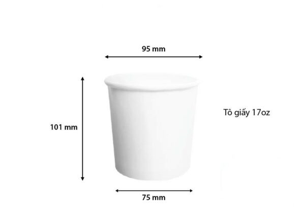 tô giấy 17OZ 95mm