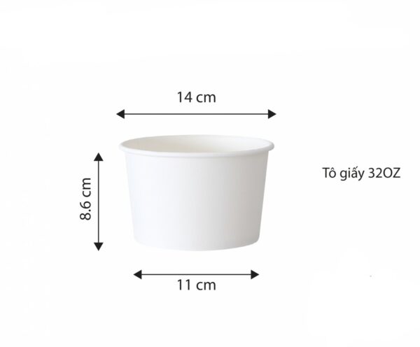 tô giấy 32OZ 140mm